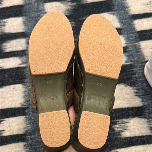 Misha And Puff Olive Green Leather Clogs - Picture 4 of 4